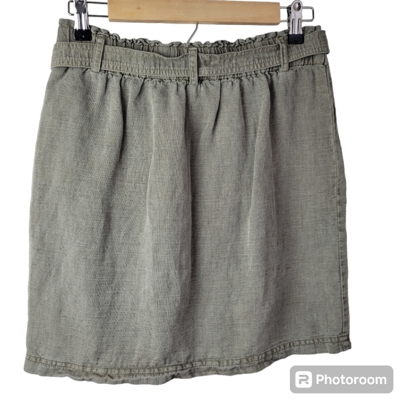 C&C California | Linen Blend  Retro Button Down Skirt Womens Small - Picture 3 of 7